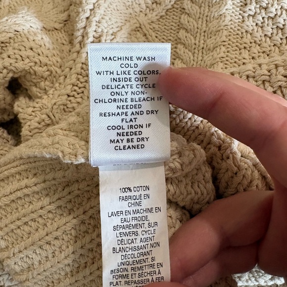 Cream Cable-Knit Crewneck Sweater - Picture 7 of 7